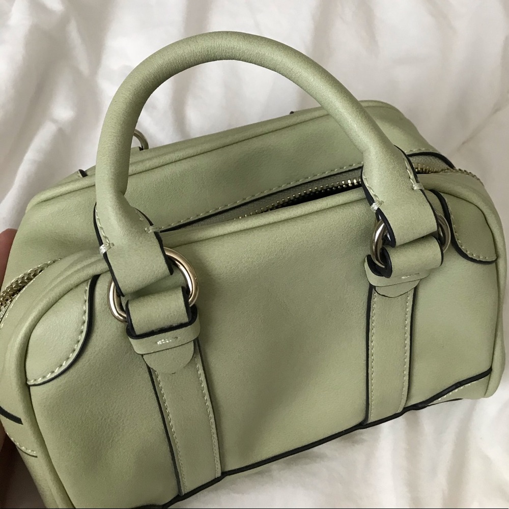 Pale green mini zara purse